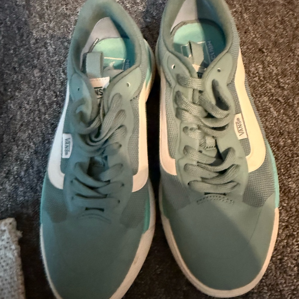 Vans Teal and White Sneakers